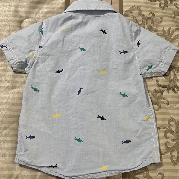 Carters Boys Toddlers Button Down Shirt & Shorts 100% Cotton 12 Mos - Picture 4 of 7
